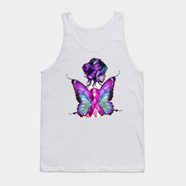 Butterfly Woman Tank Top by m2inspiration